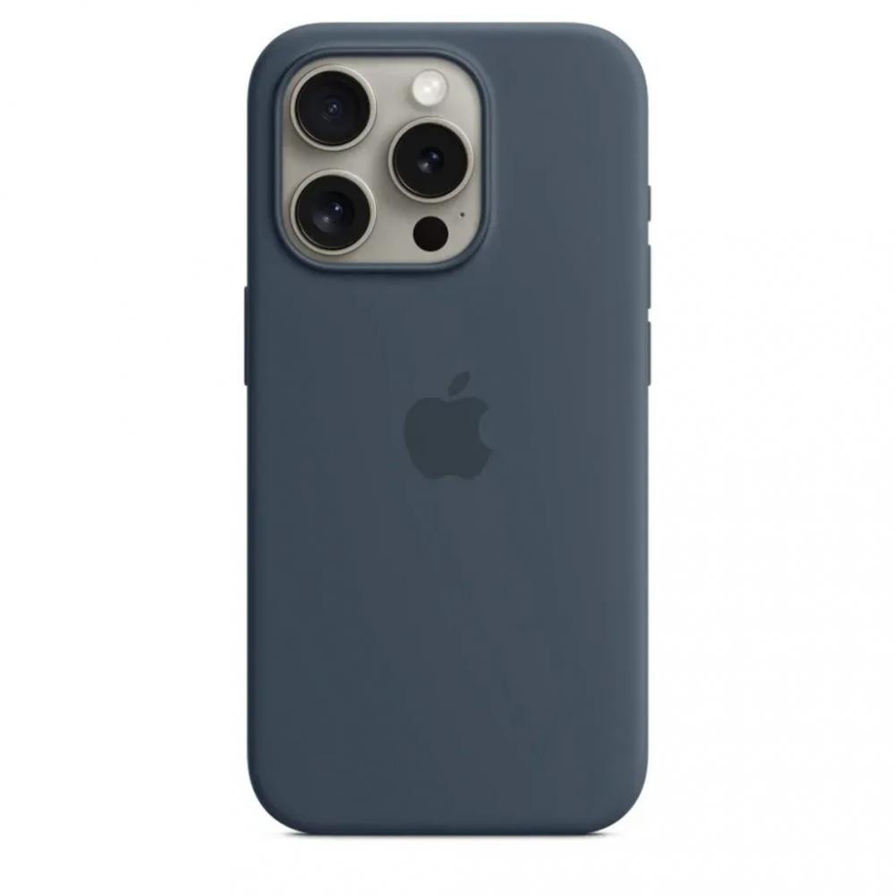 Borofone Silicone Full Case AAA MagSafe IC for iPhone 15 Storm Blue (Orig15DeepBlue) - зображення 1