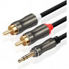 Veggieg Veggieg mini-jack 3.5 мм - 2RCA 3м Black (YT-AR2-3) - зображення 1