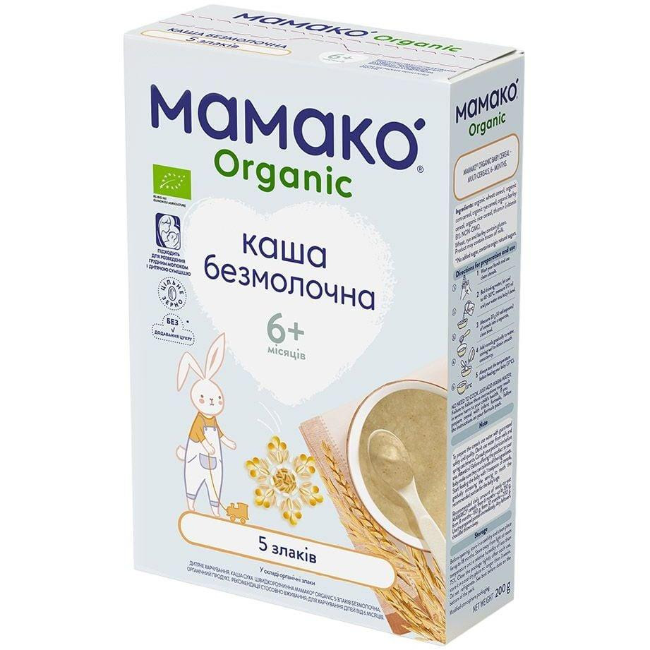 МАМАКО Безмолочная каша Organic 5 злаков, 200 г - зображення 1