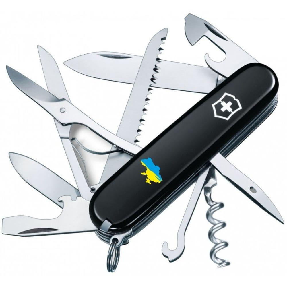 Victorinox Huntsman Ukraine Black "Карта України Жовто-Блакитна" 1.3713.3_T1166u - зображення 1