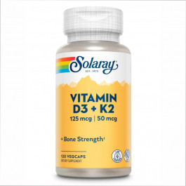   Solaray Vitamin D-3 & K-2 - 120 vcaps