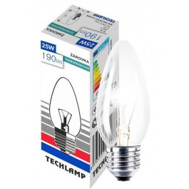   Techlamp Лампа накаливания B35 25 Вт E27 230 В прозрачная (8595557031277)