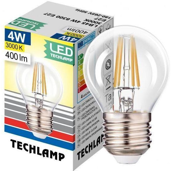 Techlamp LED Classic P45 4 Вт E27 3000 К 220 В прозрачная (8595557072973) - зображення 1