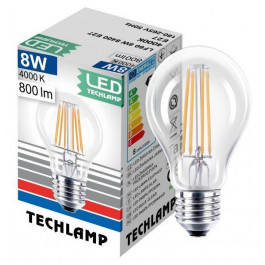   Techlamp LED Classic A60 8 Вт E27 4000 К 220 В прозрачная (8595557072935)