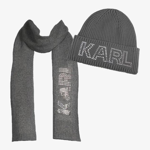 Karl Lagerfeld Комплект (шапка + шарф) жіночий  176461155 Сірий (1159802616) - зображення 1