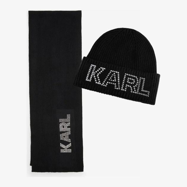 Karl Lagerfeld Комплект (шапка + шарф) жіночий  217640899 Чорний (1159802617) - зображення 1