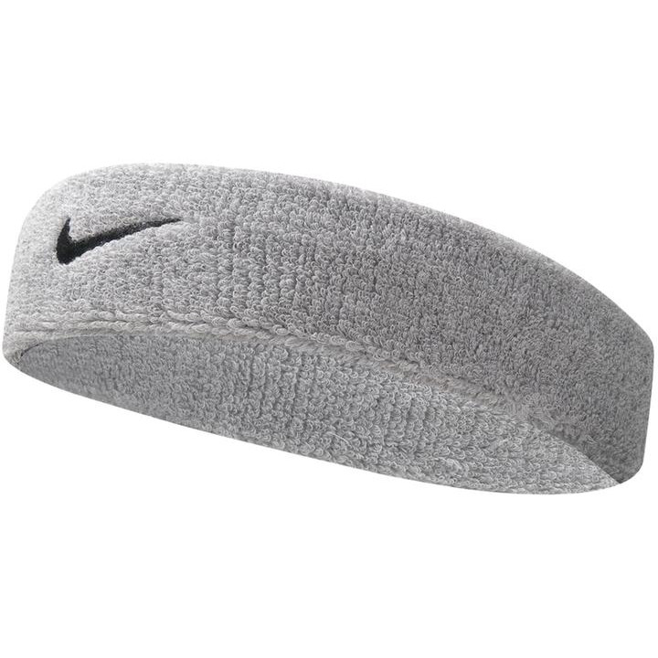 Nike Пов'язка на голову  Swoosh Headband Grey Heather/Black OSFM (N.NN.07.051.OS) (845840058299) - зображення 1