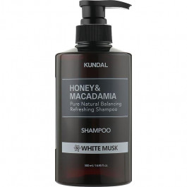   KUNDAL Шампунь для волосся  Honey & Macadamia White Musk з ароматом білого мускусу натуральний 500 мл