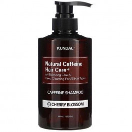   KUNDAL Шампунь  Natural Caffeine Scalp Care Shampoo Cherry Blossom проти випадіння волосся з ароматом вишне