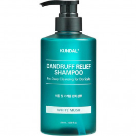   KUNDAL Шампунь  Dandruff Relief Shampoo White Musk для сухої шкіри голови з ароматом білого мускусу 500 мл