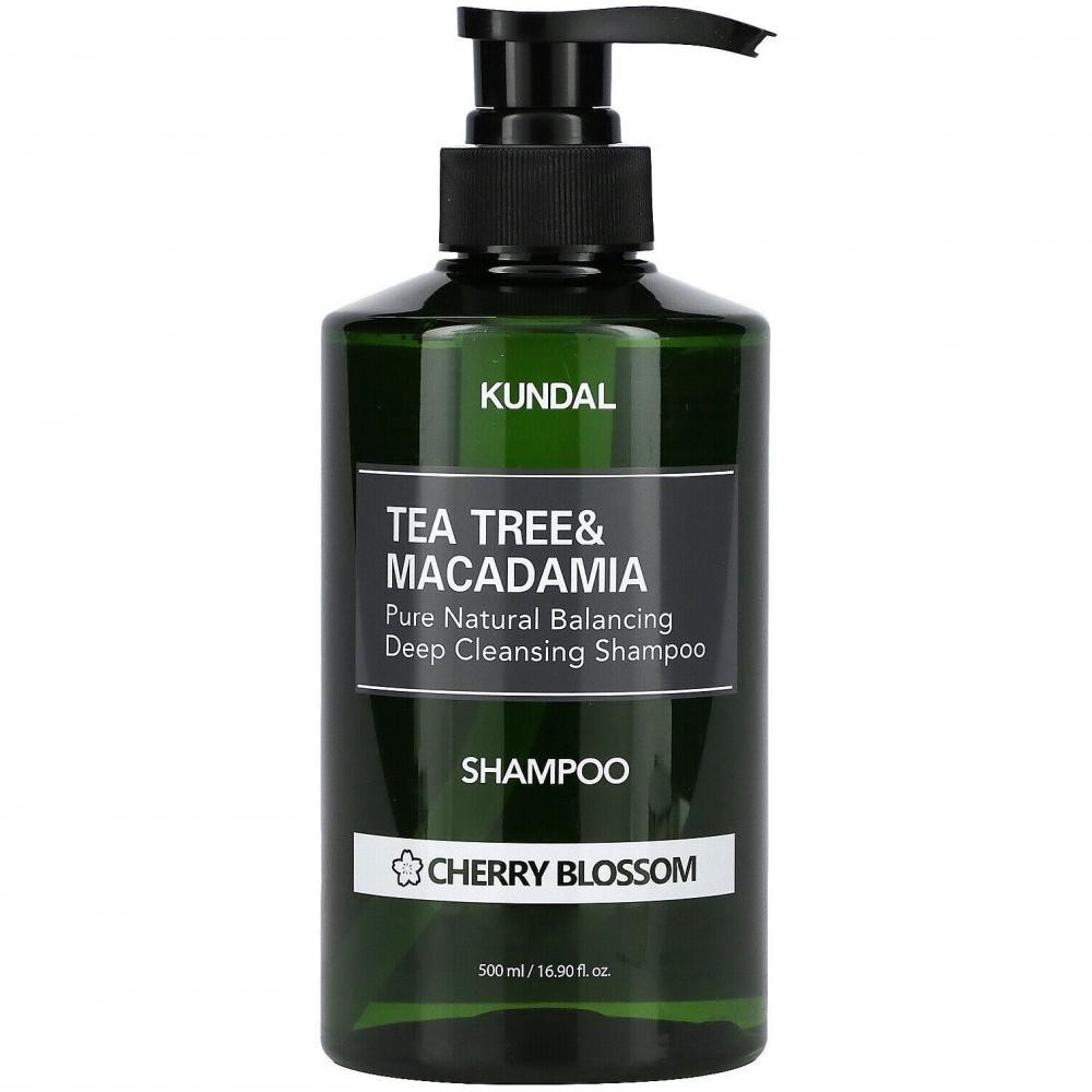 KUNDAL Шампунь для волосся  Tea Tree & Macadamia Deep Cleansing Shampoo Cherry Blossom проти лупи з аромато - зображення 1