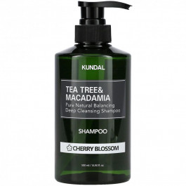   KUNDAL Шампунь для волосся  Tea Tree & Macadamia Deep Cleansing Shampoo Cherry Blossom проти лупи з аромато