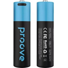   Proove Type-C Compact Energy 2400mAh Lithium-ion AA 2pack Black (RBCE26010008)