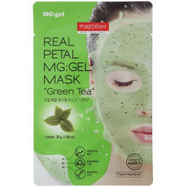   Purederm Маска гидрогелевая Зеленый чай  Real Petal MG gel Mask Green tea 30 г (8809541199011)