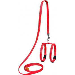   Collar Шлея с поводком DOG Extreme, 10 мм/12-22 см красный (07013)