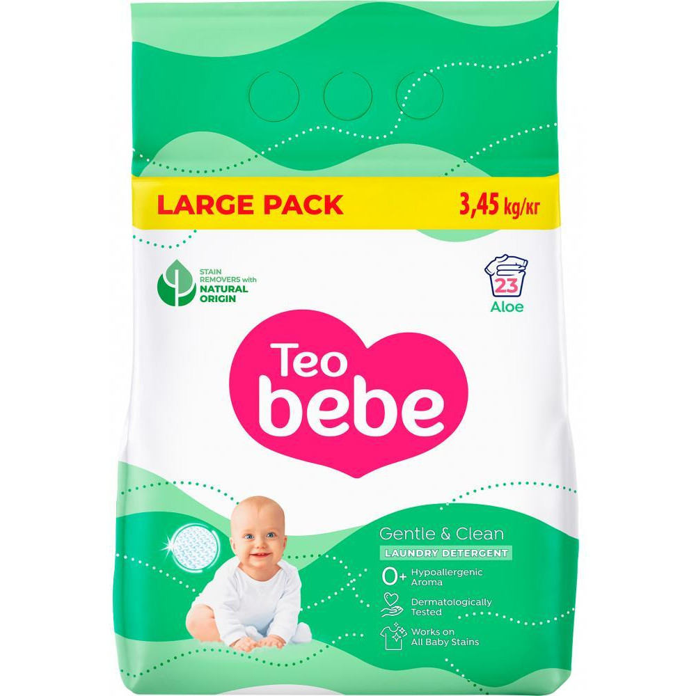 Teo Bebe Пральний порошок  Gentle & Clean Aloe 3.45 кг (3800024048470) - зображення 1