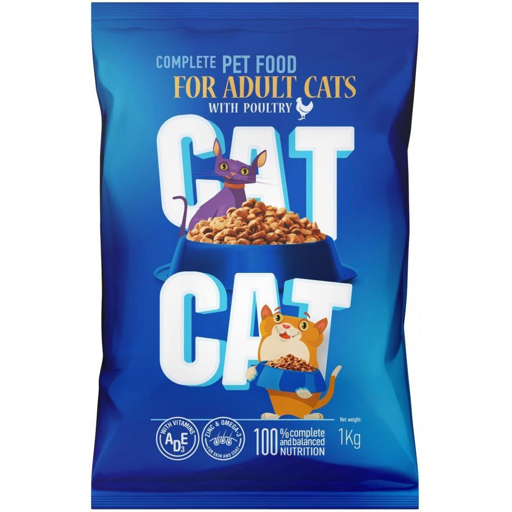 Quattro Cat Сat Adult Poultry Chicken 1 кг (4770107249362) - зображення 1