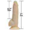 Addiction Naked - 7" Rotating & Vibrating Dildo With Remote - Vanilla (SO5589) - зображення 3