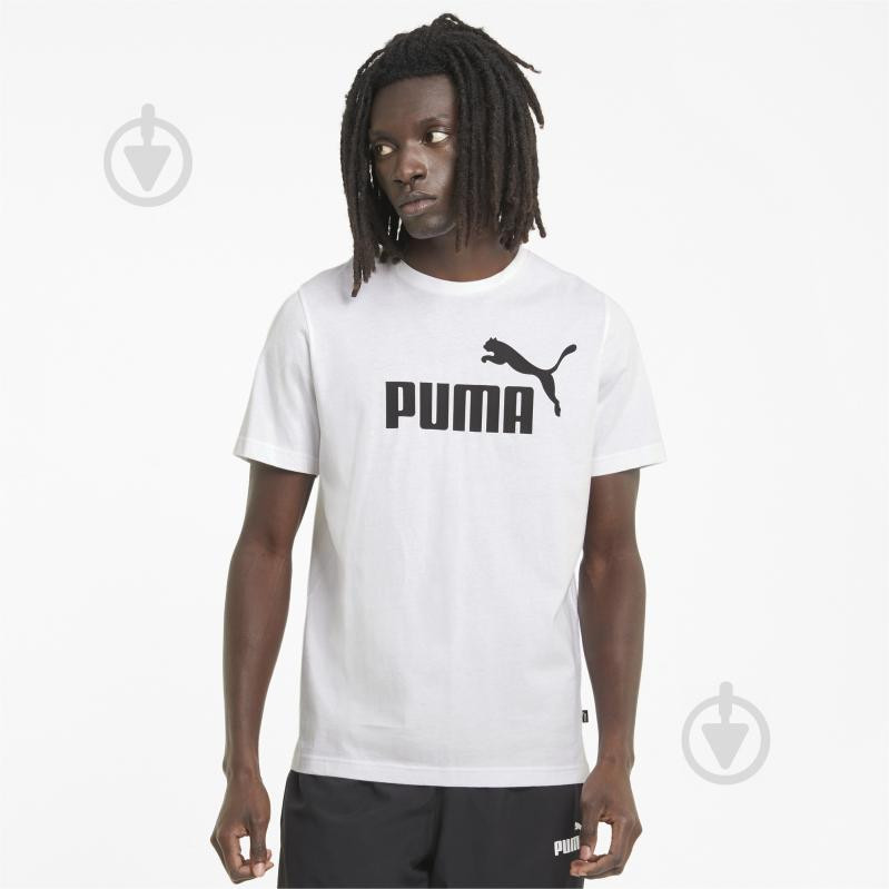 PUMA Футболка  Ess Logo Tee 58666602 XL  White (4063697398726) - зображення 1