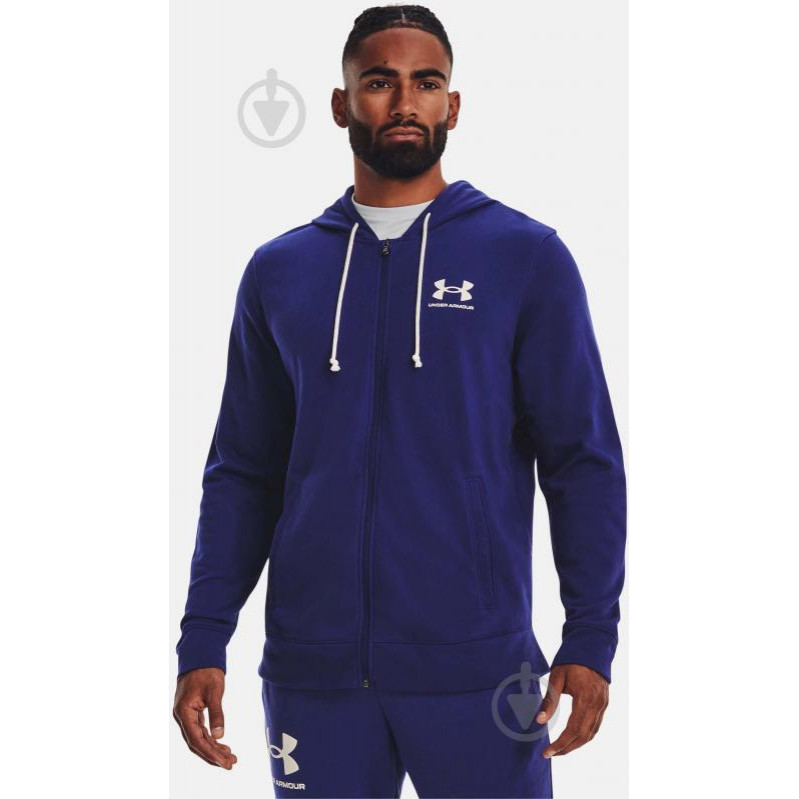 Under Armour Толстовка на блискавці чоловіча  Rival Terry Lc Fz-Blu 1370409-468 S Синя (196040084800) - зображення 1