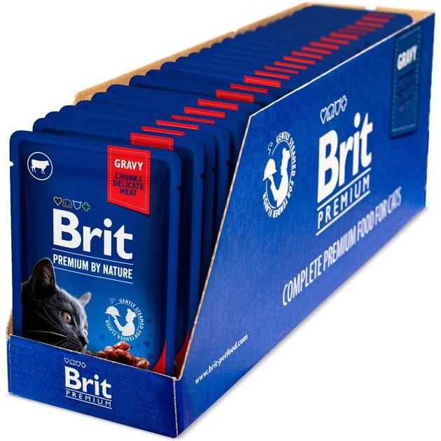 Brit Premium Cat Beef Stew & Peas 100 г 24 шт - зображення 1