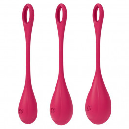   Satisfyer Набор йони бусин Satisfyer Yoni Power 1 Red, диаметр 2-2,5-3см, вес 22-46-74гр (SO5547)