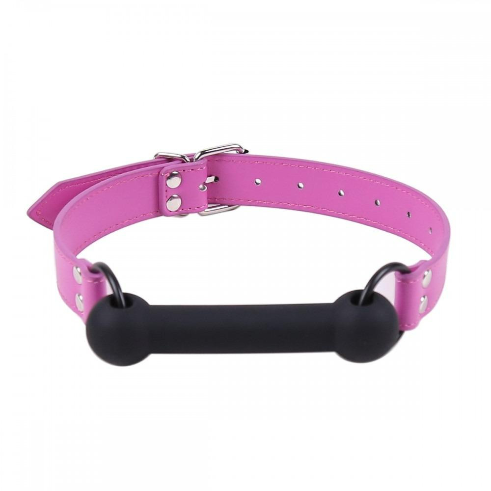 DS Fetish Кляп Silicone Luxury Fetish, Pink & Black (F61254) - зображення 1