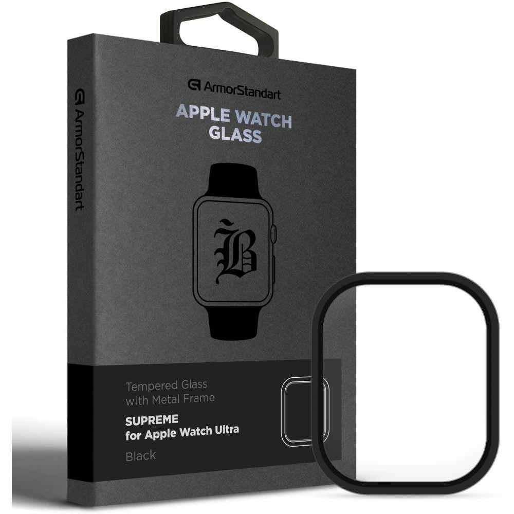 ArmorStandart Скло захисне  Supreme BI Metal Frame Apple Watch Ultra 49 mm Black (ARM78299) - зображення 1