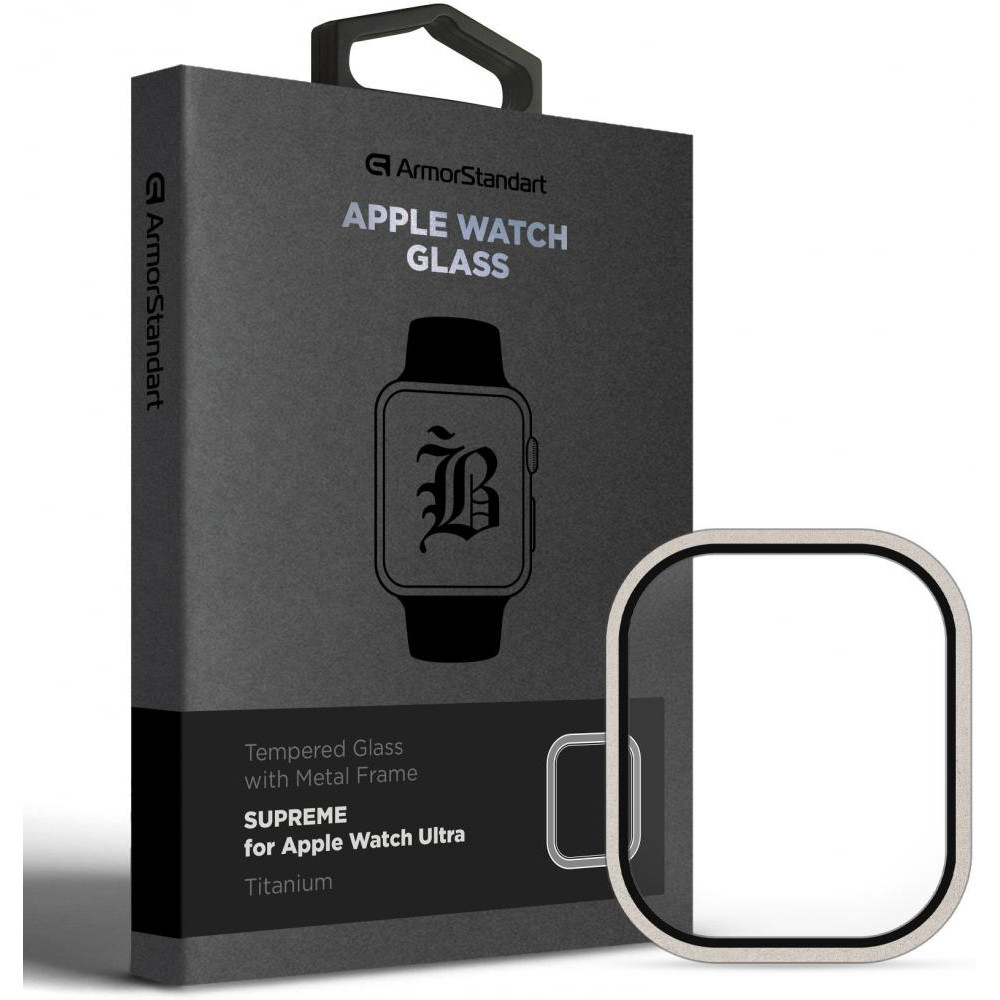 ArmorStandart Скло захисне  Supreme BI Metal Frame Apple Watch Ultra 49 mm Titanium (ARM78298) - зображення 1