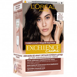   L'Oreal Paris Стійка крем-фарба для волосся  Excellence Creme Universal Nudes 2U Універсальний дуже темно-каштанов