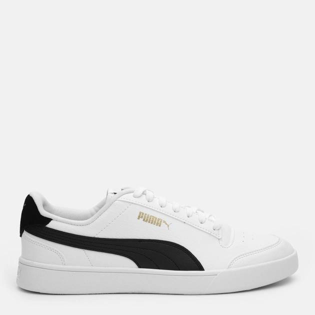 PUMA Чоловічі кеди низькі  Shuffle 30966803 45 (10.5) 29.5 см White-Black-Team Gold (4063696285553) - зображення 1