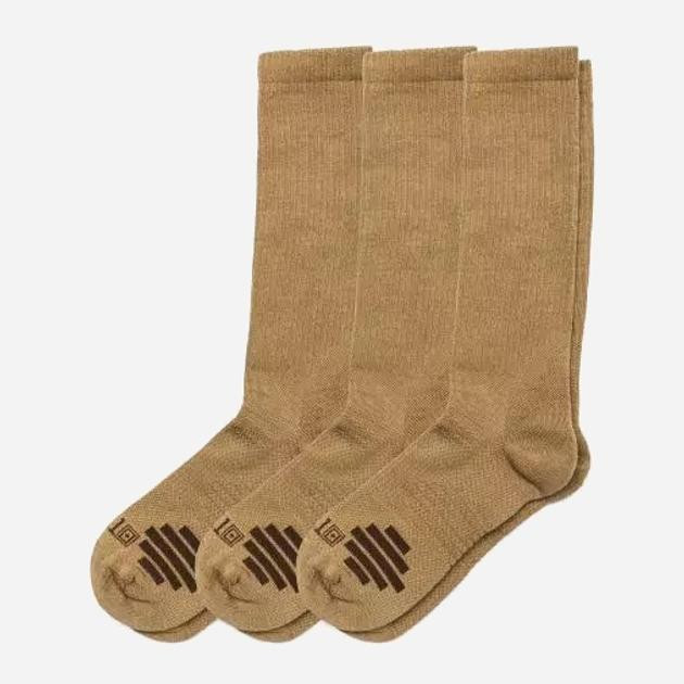 5.11 Tactical Набір чоловічих шкарпеток трекінгових високих  Duty Ready Plus OTC Socks 10045-389 L 3 пари US Dark  - зображення 1