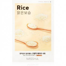   Missha Airy Fit Rice тканинна маска для обличчя з очищаючим та освіжаючим ефектом 19 гр