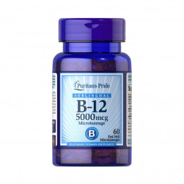   Puritan's Pride Vitamin B-12 5000 mcg Sublingual, 60 микро леденцов