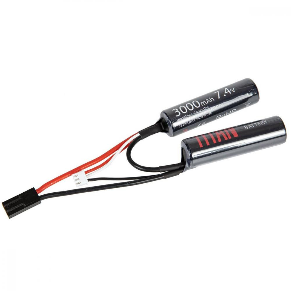 ASG Акумуляторна батарея   Li-Ion 7.4V 3000mAh Tamiya маленька - двостороння (1152228287(TTN-06-030818)) - зображення 1