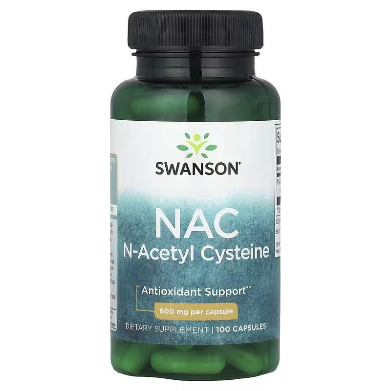 Swanson NAC N-Acetyl Cysteine 100 капсул - зображення 1