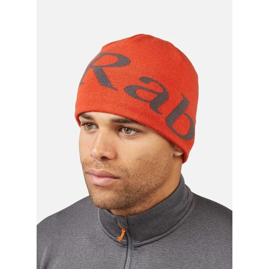 RAB Шапка  Logo Beanie Сірий-Помаранчевий - зображення 1