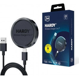   3mk Protection Hardy Wireless 2-in-1 MagSafe 15W Black  (5903108541169)