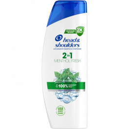   Head & Shoulders Шампунь  2 в 1 Проти лупи Свіжість ментолу 625 мл (8700216305372)