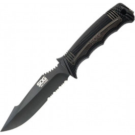   SOG SEAL Strike Part Serr Blk TiNi Delx Molded Shth-Ti (SOG SS1003-CP)