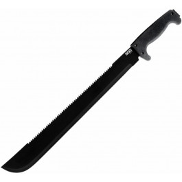   SOG FARI MACHETE 18 BLACK POWDER COAT MACHETE STRAIGHT SAW BACK (MC02-N)