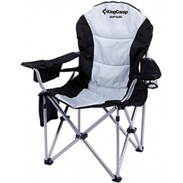   KingCamp Deluxe Hard Arms Chair Black/Mid Grey (KC3888 BLACK/MID GREY)