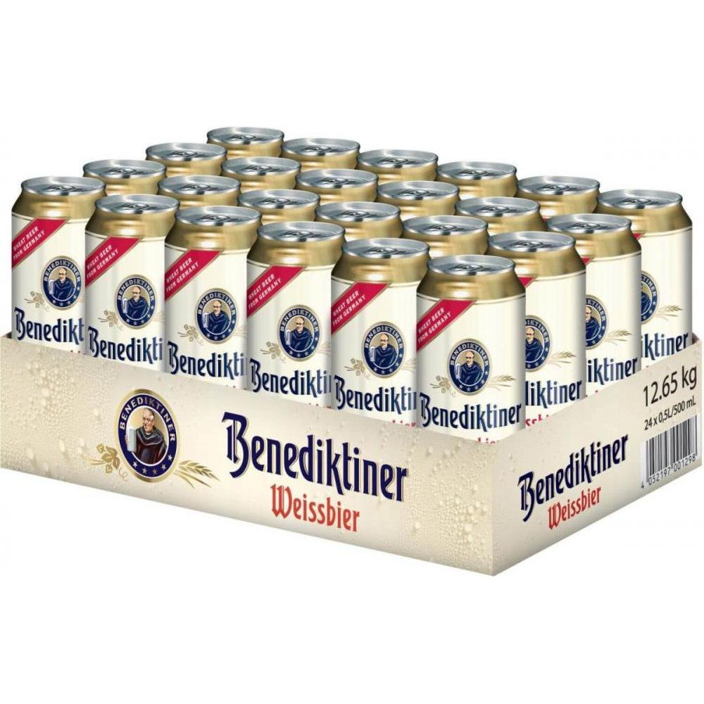 Benediktiner Пиво "" Weissbier, in can, 0.5 л (4052197001281) - зображення 1