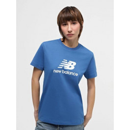   New Balance Синя жіноча футболка  Tee NB Stacked Logo nblWT41502BEU