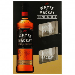   Whyte&Mackay Набір: Віскі , 40%, 0,7 л + 2 склянки (4820196540076)