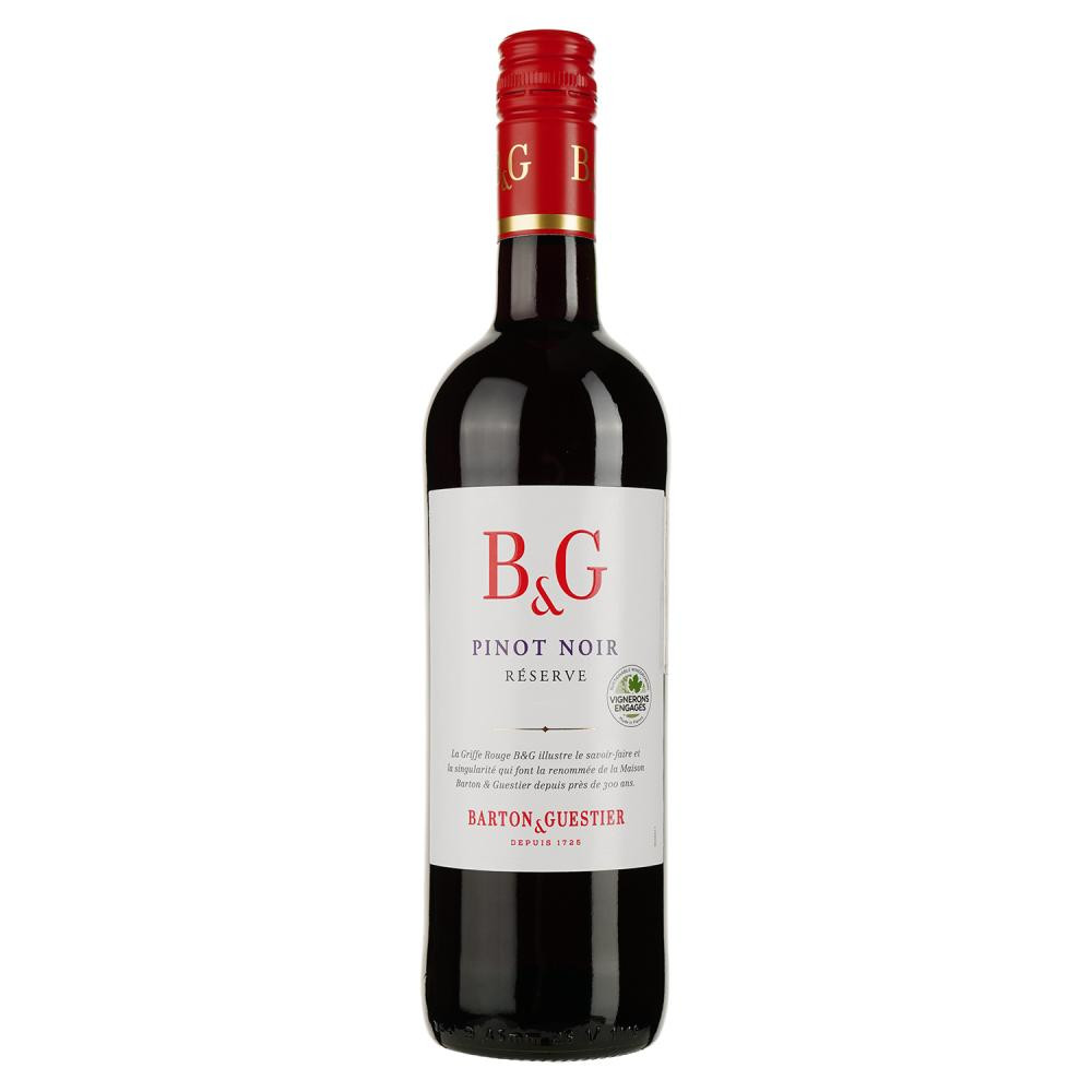 Barton&Guestier Вино Barton & Guestier Pinot Noir Reserve красное сухое 0.75 л 12% (3035131113852) - зображення 1