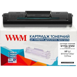   WWM Картридж HP LJ M107a/135w/ 137fnw 106A Black (W1106-WWM)