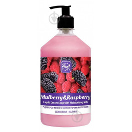   BIOTON Крем-мило  рідке Mulberry & Raspberry з дозатором 1000 мл (4820026152226)