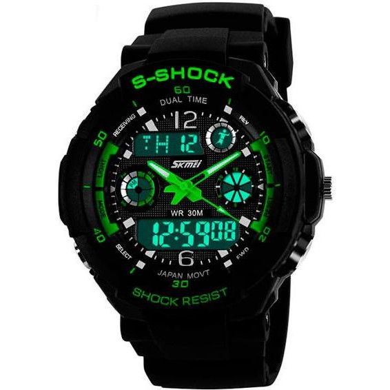 Skmei S-Shock Green 0931 - зображення 1