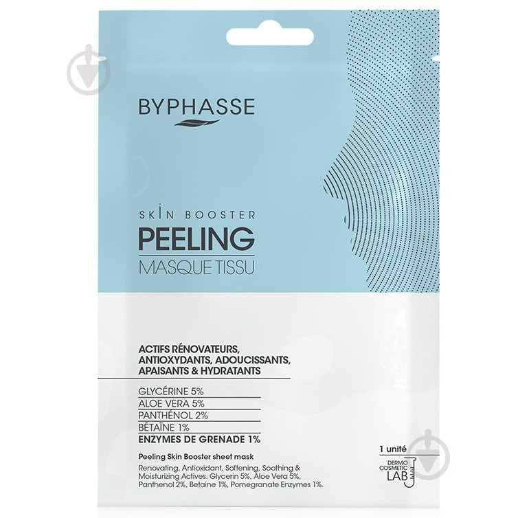 Byphasse Skin Booster Sheet Mask Peeling Тканинна маска-пілінг 18 мл - зображення 1